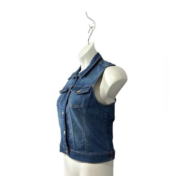 NEW, Wax Jean, Denim Vest, Size L, Perfect for Layering, Blue - Picture 6 of 9